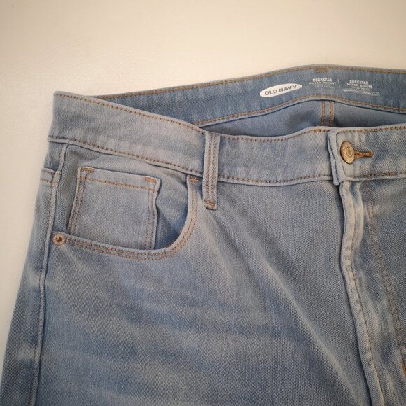 Old Navy Rockstar Ladies Size 16 Tall Super Skinny High Rise Light Wash Jeans - Picture 7 of 12